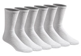 Dickies MenS 6Pack Cushion Crew Socks, White, 1013/ Fits Shoe 612