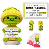 Gossby Positive Turtle Crochet - Inspirational Gift for Women - Sometimes You Forget You re Awesome - Christmas, Birthday, Appr