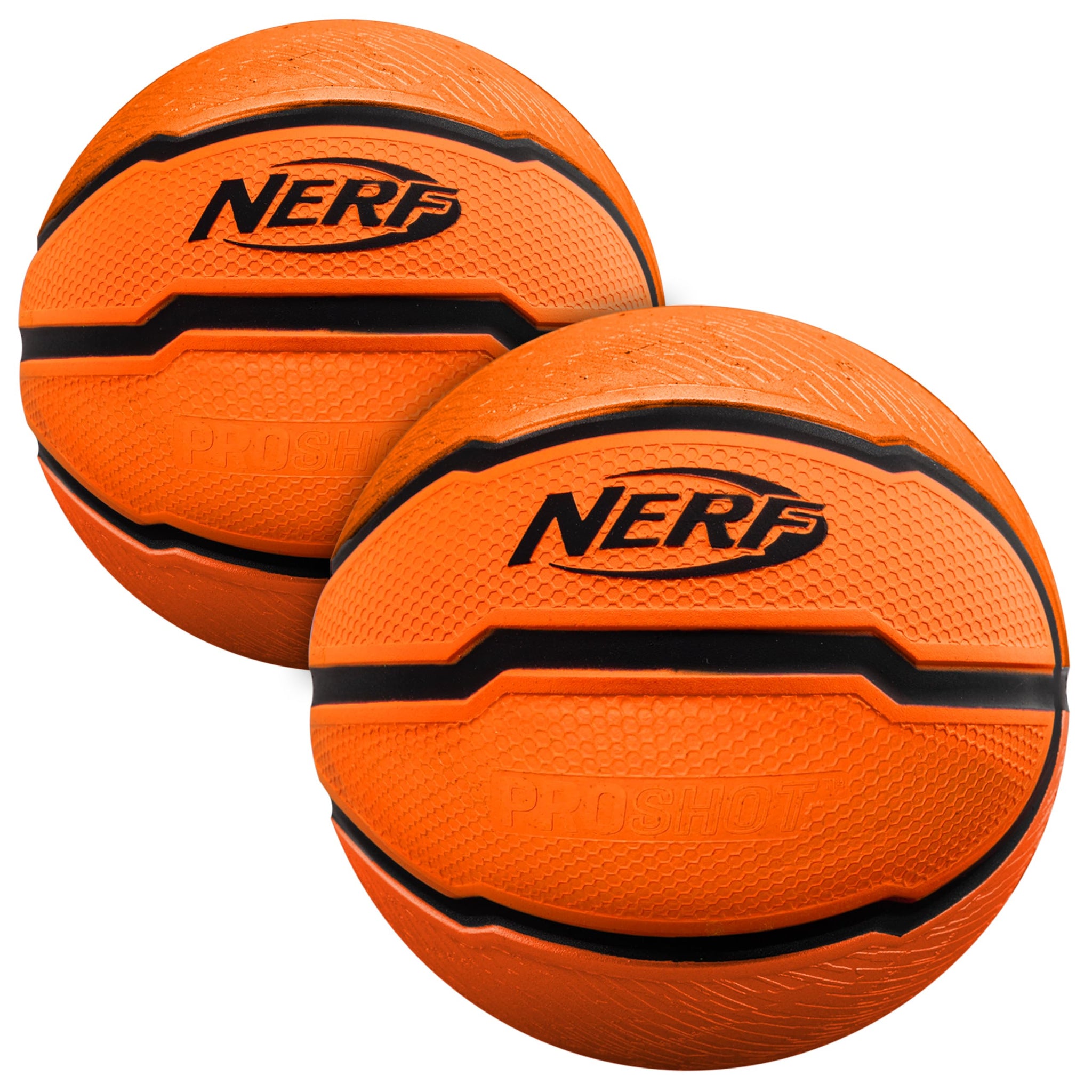 Nerf Mini Foam Basketballs - Indoor + Outdoor Foam Balls - 5 Inch Basketballs For Mini + Over The Door Hoops - 2 Balls Include