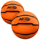 Nerf Mini Foam Basketballs - Indoor + Outdoor Foam Balls - 5 Inch Basketballs For Mini + Over The Door Hoops - 2 Balls Include