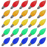 Meconard C7 Led Replacement Christmas Light Bulbs, C7 Shatterproof Led Bulbs for Christmas Indoor Outdoor String Lights, E12 Can