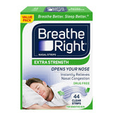 Breathe Right Extra Strength Clear Nasal Strips Nasal Congestion Relief Due To Colds & Allergies Reduces Nasal Snoring Caused By Nasal Congestion Drug-Free 44 Count Large -Like New