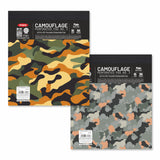 Anupam Camouflage Writing Pad 19X22Cm Plain Paper 65Gsm 80 Sheets Notepad, Micro Perforated Notebook With Strong Back Board For 