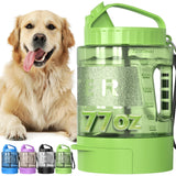 Portable Dog Travel Water Bottle, 77oz Large Portable Dog Water Bowl Dispenser, Leakproof Pet Drinking Bottle Dispenser for Hiki