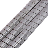 20mm Hematite Fashion Flat Rectangle Loose Beads Double Holes DIY Jewelry Making Strand 8 Inches