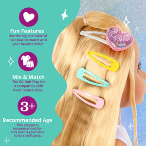 Glitter Girls - GG Hair Play Set - Hair Styling Accessories for 14-inch Dolls - Toys, Clothes and Accessories for Girls 3-Year-O