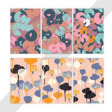 Isee 360 6 Pcs Abstract Decoupage Paper Sticker For Craft Diy Scrap Booking Art Decor Workers (A5 Size)