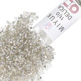 Miyuki Delica Seed Beads - Size 11/0 (1.6 mm), DB1211, Silver-Lined Gray Mist, 7.2 g, Approx. 1440 Beads, Made in Japan