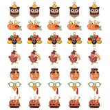 NQEUEPN 35pcs Thanksgiving Charms for Bracelet Necklace Earrings Crafts, Turkey Pumpkin Owl Charms for Holiday Decorations