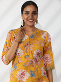 Libas Women'S Pure Cotton Kurta Set (36747O_Mustard Mustard L