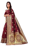 Sugathari Womens Banarasi Saree Pure Kanjivaram Silk Saree Soft New Ladies 2023 Design Wear Pattu Sarees Latest Cotton Party Sari Collections With Blouse Piece For Wedding Sadi (Pari 122 Maroon)