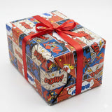 Kids Comic Wrapping Paper Fun & Colorful Gift Wrap for Birthdays and Parties