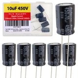 10uF 450V 10x16mm Rubycon Electrolytic Capacitor Ripple Current 130mA / 120Hz 325mA / 100kHz Long Life 36yrs at 55 Degree C mfd 