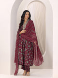 Libas Women'S Silk Blend Kurta Set (400257_Maroon_Xxl)