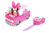 Jada Toys Disney Junior Minnie Mouse Happy Helpers Van RC/Radio Control Toy Vehicle, Pink/White
