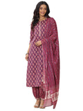 Libas Women'S Cotton Kurta Sets (400045O_Mauve_L)