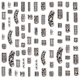 stino Silver Metal Tube Spacer Beads for Jewelry Making, Bracelet Earrings Necklace Findings & Supplies 512 (Tube (70Pcs))