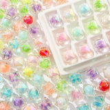 BERMRO 16mm Acrylic Beads 90pcs Transparent Color Cube Bead Chunk Bubblegum Beads for DIY Crafting Necklace Bracelet Jewelry Mak