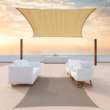 ColourTree 6 x 8 Sand Rectangle Sun Shade Sail for Patio