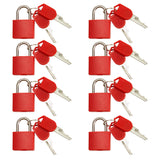 VIP - 8 Pc Metal Padlock Solid Brass Luggage, Backpack, Diary, Jewelry Box, Crafts, School Teaching Lock with Key and Durable Co