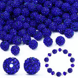 110PCS 10MM Rhinestone Beads for Jewelry Making, Round Rhinestone Clay Beads for Baseball Necklace Bracelet Craft Polymer Shamba