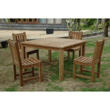Anderson Teak Windsor Classic Side Chair 5-Pieces Dining Table Set
