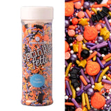 Sweets Indeed Toil & Trouble Halloween Sprinklefetti Mix - 4 oz Jar | Sprinkles with Pumpkins, Bats, Jimmies, Nonpareils, Sugar 