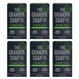 The Grandpa Soap Company Pine Tar Bar Soap for Men- Made With Pine Tar Oil, 3 in 1 Cleanser Deodorizer and Moisturizer, Dermatol