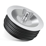Dreyoo 1 Pcs 4 Inch End of Pipe Gripper Mechanical Plug, Steel Drain Pipe Cover with Galvanized Screw and Wing Nut for Outdoor Sewer Cleanout Drain