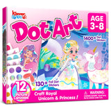 Klever Kits Princess Dot Art Kit for Kids, No Mess Sticker for Toddlers 3-7, Art and Craft Kits, DIY Creative Activity, Travel T