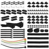319Pcs Cable Management Organizer Kit, Desktop Cable Organizer, 98 Adhesive Cable Ties, 17 Reusable Cable Strips, 4 Cable Sleeve