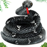 Hiboom Giant Snake Plush 71 Inch Large Stuffed Animal Realistic Stuffed Lifelike Snake Toy Gifts for Birthday Party Decoration H