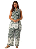 Libas Women'S Cotton Co-Ords Set (400866L_Green