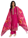 Libas Women'S Silk Blend Kurta Sets (99078O_Pink_S)