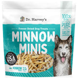 Dr. Harvey's Minnow Minis Freeze-Dried Dog Treats - Fish Treats for Training & Rewards - High Protein, Rich in Omega-3s, Made in