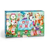 Mudpuppy Ho Ho Howl! - 12 Days of Puzzles Featuring 12 Paw-some 48 Piece Mini Jigsaw Puzzles Of Adorable Puppies Celebrating Chr