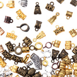 SmallCat 100 Gram Large Hole Beads for Jewelry Making, Craft Beads with Holes, Metal Bead for Jewelry Making, Bracelets, Necklac