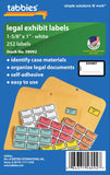 Tabbies 58092 Legal Exhibit Labels,Exhibit,1-5/8-Inch x1-Inch, 252/PK,White