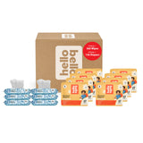 Hello Bello Mega Surprise Pack, Size 6 (35+ lbs), 136ct Hypoallergenic Assorted Diapers with a Soft, Cloth-Like Feel Plus 360 Ul