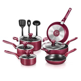 NutriChefKitchen 13-Piece Nonstick Kitchen Cookware Set - PTFE/PFOA/PFOS-Free Heat Resistant Kitchen Ware Pots Pan Set w/Saucepa