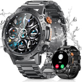 PODOEIL Military Smart Watch for Men with Bluetooth Call, 1.43 AMOLED Fitness Tracker with Blood Pressure/Heart Rate/Sleep Monit
