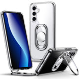 Shields Up for Samsung Galaxy S25 Plus Case with Stand, Case Clear with Double Ring Holder [Adjustable & Foldable] Shockproof Pr