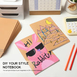 12 Pack Blank Kraft Notebooks, 8.3x5.5 Inches A5 Small Journals Bulk Blank Notebooks 80 GSM Unlined with 60 Pages A5 Subject Not