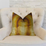 Plutus Brands Plutus Sheared Chinchilla Handmade Throw Pillow, 18 X 18, Gold Beige Brown