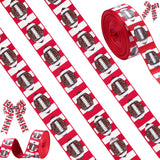 Giegxin 10 Yards 7/8 Inch Football Glitter Wired Edge Ribbon Theme Cheer DIY Crafts Fabric Ribbon Grosgrain Party Decorations fo