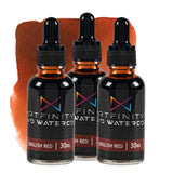 Artfinity Liquid Watercolor Paint 30 ml Bottle - 3 Pack, English Red - Vibrant Dye-Based Liquid Watercolor w/Glass Pipette, Fast
