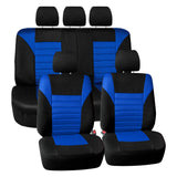 FH Group Car Seat Covers Full Set 3D Air Mesh - Universal Fit, Automotive Seat Covers,Low Back Seat Cover,Airbag Compatible,Spli
