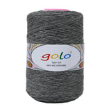golo Wool Cone Yarn for Weaving 8.8oz 400yd 100% Wool Yarn for Hand Knitting 413-Gray