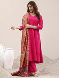 Libas Women'S Silk Blend Kurta Set (400281I_Pink_S)