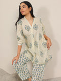 Libas Women'S Cotton Kurta Set (400448_Off White_S)